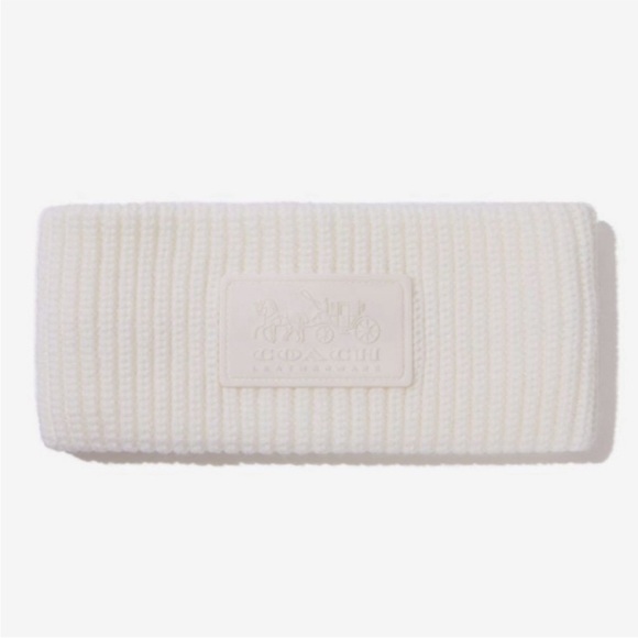 Coach Accessories - COACH Chunky Cable Knit Cream Winter Headband Ear Warmer